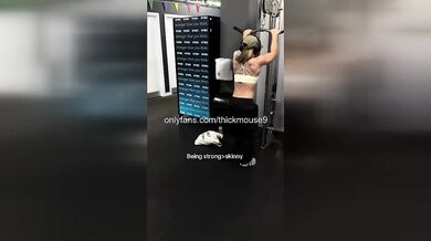 Innocent Teen's First Squat Gushing Pussy Exposed for Whole Gym Humiliated