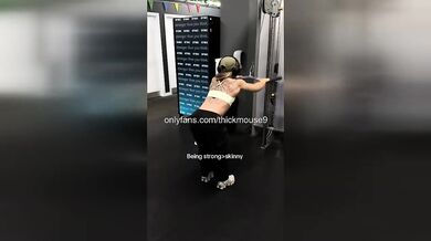 Innocent Teen's First Squat Gushing Pussy Exposed for Whole Gym Humiliated