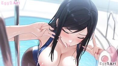 Prison School Mari Kurihara Destroyed In Swimsuit Blowjob Big Tits Cumshot Hentai By Egg 2 Art