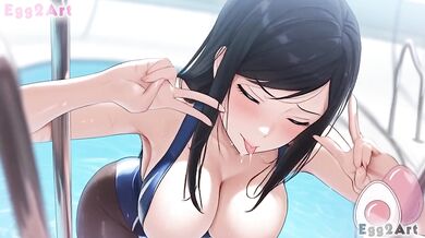 Prison School Mari Kurihara Destroyed In Swimsuit Blowjob Big Tits Cumshot Hentai By Egg 2 Art