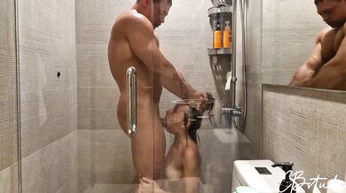 Stepdad destroyed hot stepdaughter in shower while mom makes breakfast step fantasy taboo