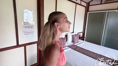 Stepdaddy Destroyed Gushing Creampie in Hotel Room