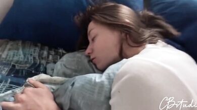 Not Young Stepdaughter Shares Bed with Stepdad While Mom at Work Taboo Creampie