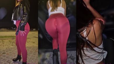 Italian car sex anal destroyed culo rotto while smoking cigarette doggy style outdoor slut cumshot