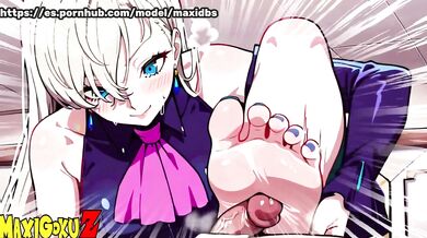 Goku Destroyed by Elizabeth Liotes Mouth in Two Minutes of Choked Gushing Hentai HD Cartoon Porn