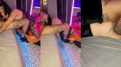 Amateur Squirt And Felation Session With Hot Tattooed Toy Girl