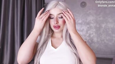 Blonde Wig Collection Vlog Destroyed By Huge Cumshot Gushing Sensual Talking Sexy Big Tits Milf