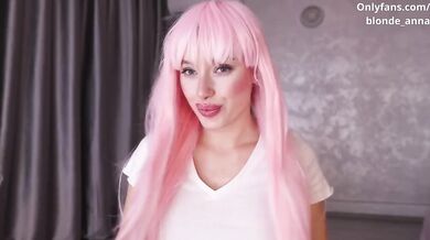 Blonde Wig Collection Vlog Destroyed By Huge Cumshot Gushing Sensual Talking Sexy Big Tits Milf