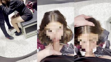 Fitting Room Public Sex With Salesgirl Gushing Blowjob Almost Got Caught