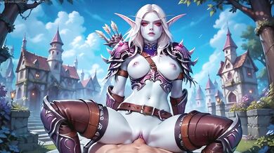 Sylvanas Windrunner Destroyed in Town Square Creampie Anal