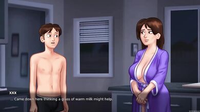 Summertime Saga 33 PC Gameplay Destroyed Big Ass Brunette MILF Gushing Cartoon HD Porn Uncensored Female Orgasm