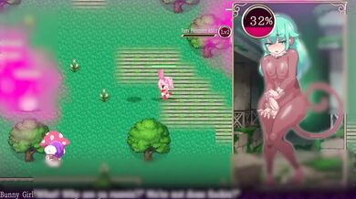 Futanari Losing Control to Wet Monster Rabbit Pussies