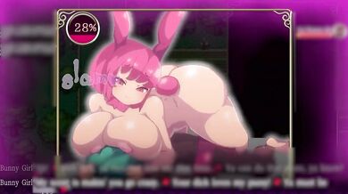 Futanari Losing Control to Wet Monster Rabbit Pussies