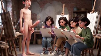Cartoon Anatomy Class Destroyed By Amateur Brazilian Babe