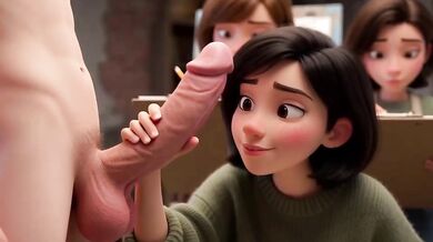 Cartoon Anatomy Class Destroyed By Amateur Brazilian Babe