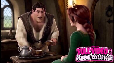 Shrek and Fiona 3D Cartoon Animation Gets Destroyed Gushing Choked