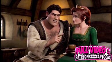 Shrek and Fiona 3D Cartoon Animation Gets Destroyed Gushing Choked