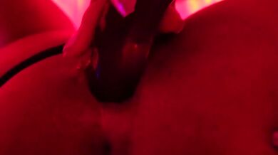 Ebony BBW amateur with big ass g string dance girl masturbating with huge dildo feet missionary colored hair