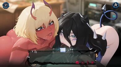 Cute Femboy Animation Destroyed By Enormous BBC Double Blowjob
