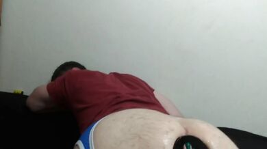 POV Vegetarian Mistress Fucked Her Husband With 2 Hands and a Huge Zucchini in the Ass