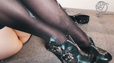 Bound Petite Sexdoll Destroyed With Multiple Cumshots While Wearing Lingerie And High Heels