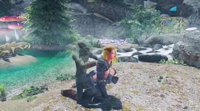 Blonde Amazon Cowgirl Destroyed by Goblin Ambush Gushing Creampie Bondage