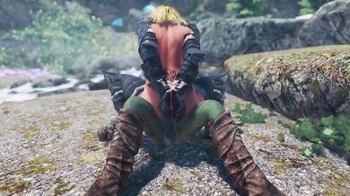 Blonde Amazon Cowgirl Destroyed by Goblin Ambush Gushing Creampie Bondage