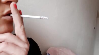 Blonde Babe Lights Cigarette Smoking Fetish POV Solo Female Amateur