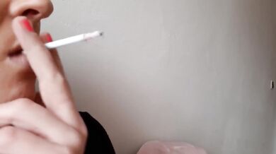 Blonde Babe Lights Cigarette Smoking Fetish POV Solo Female Amateur
