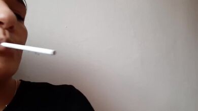 Blonde Babe Lights Cigarette Smoking Fetish POV Solo Female Amateur