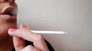 Blonde Babe Lights Cigarette Smoking Fetish POV Solo Female Amateur