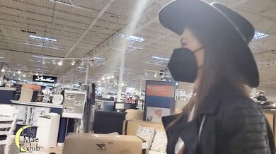Hotwife Destroyed Gushing Caught Braless Topless At Furniture Store