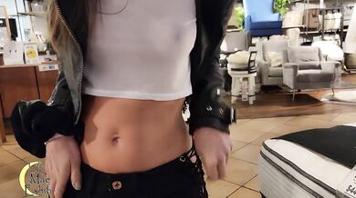 Hotwife Destroyed Gushing Caught Braless Topless At Furniture Store