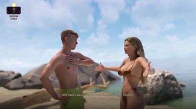 Stranded And Naked College Blonde Big Tits Island Sex Visual Novel Gameplay