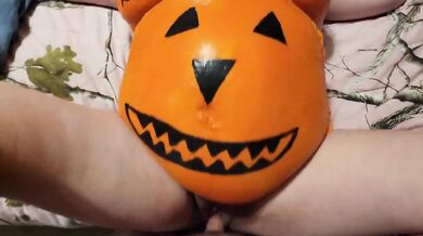 Halloween latex pregnant belly destroyed huge cock gushing squirt homemade wife tight pussy