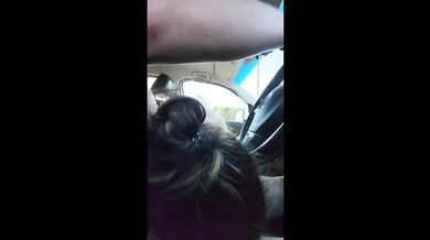 Stripping Naked Driving Blowjob Public Creampie Parking Lot Amateur Brunette
