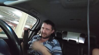 Stripping Naked Driving Blowjob Public Creampie Parking Lot Amateur Brunette