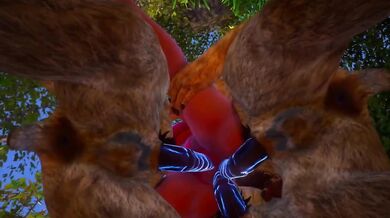 Tight Milva Pussy Destroyed By Three Furry Big Hardcock Gangbang Rough Sex