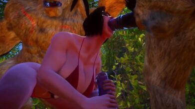 Tight Milva Pussy Destroyed By Three Furry Big Hardcock Gangbang Rough Sex