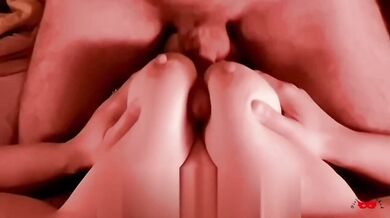 Italian Amateur POV Destroyed Gushing Cumshot On Big Tits