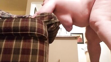 BBW PAWG Couples Destroyed Couch Sex Gushing Choked