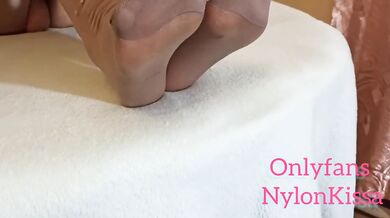 Glossy Nylon MILF With Big Ass Feet Destroyed By Red Dildo Solo HD Exclusive