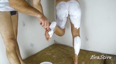 Painted And Fucked Mom With Saggy Tits Creampie Pov