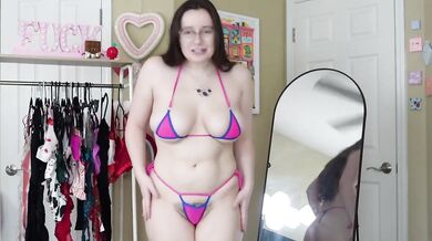 Hairy Micro Bikini Try On Haul 4K Destroyed Gushing Choked