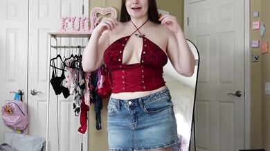 Halter Top Try On Haul Destroyed Gushing Choked Big Tits