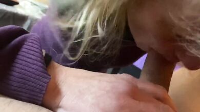 Horny Spanish Housewife Blowjob on Sofa With Cum in Mouth