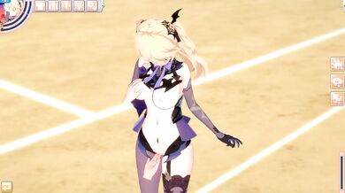 Fischl Destroyed By Big Tits Genshin Impact Koikatsu 3DCG Hentai Sex