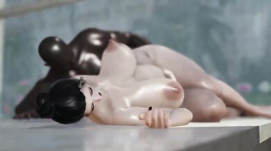 BBC Athlete Sideways Fucks Curvy BBW in Sauna Pool