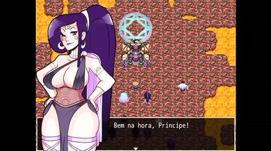 Destroyed Gushing Cowgirl Riding Goddess Ares in Town of Passion RPG