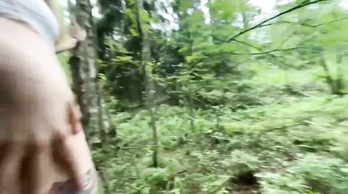 Stranger Face Fucked In Forest With Hard Fast Cumshots And Cum In Mouth
